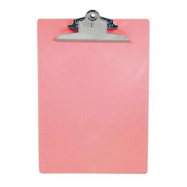 Manufacturer Varies 8-1/2" x 11" Plastic Clipboard 1", Pink 21800