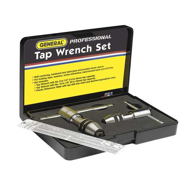 General Tools Tap Wrench Set,0 to 1/2 In,3 pc 165