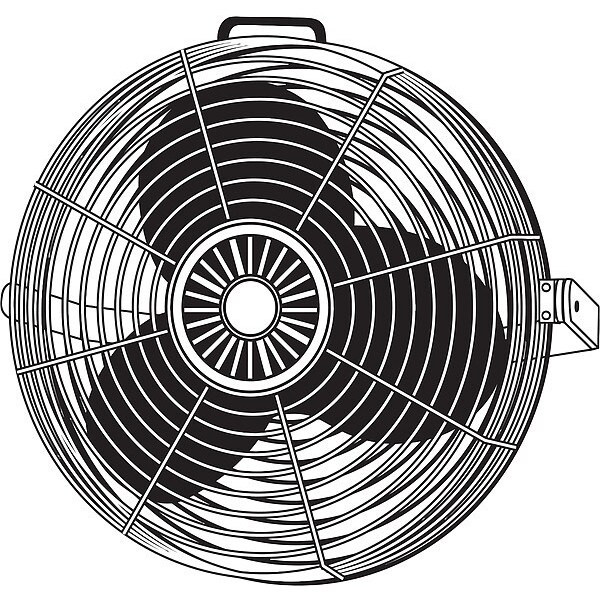 Air King Fan, 12 in Blade Dia, 120V 9312