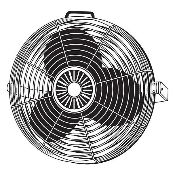Air King Fan, 12 in Blade Dia, 120V 9312
