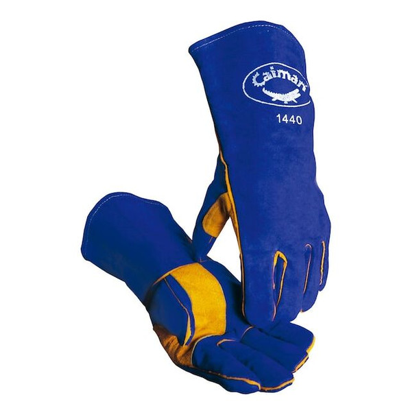 1440 Welding Gloves, Gauntlet Cuff, Wing Thumb, Premium Cowhide, L, 1 PR