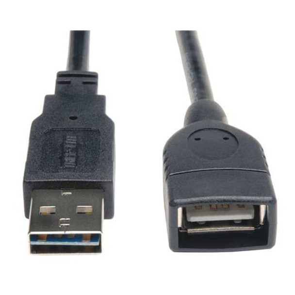 Tripp Lite Reversible USB Extension Cable,Blck,1 ft UR024-001