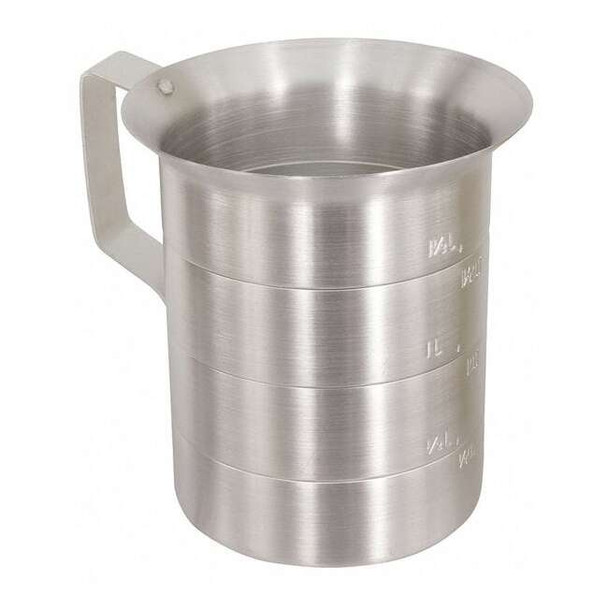 Crestware Measuring Cup,Aluminum,1/2 qt. Liquid MEA05