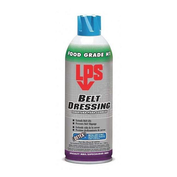 Lps Belt Dressing with Detex, H1 Food Grade, 10 oz, Aerosol Can 02216