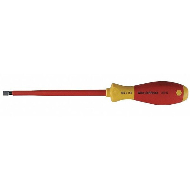 Wiha Insulated Slotted Screwdriver 3/8 in Round 32045