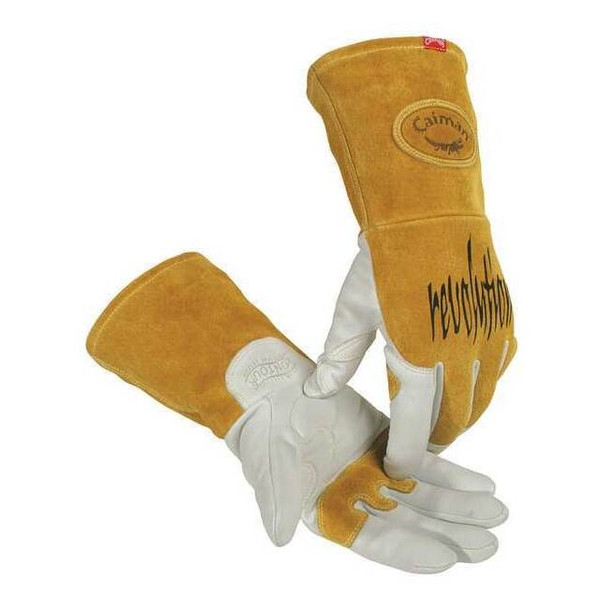 1868 Welding Gloves, Gauntlet Cuff, Wing Thumb, Premium Goatskin, XL, 1 PR