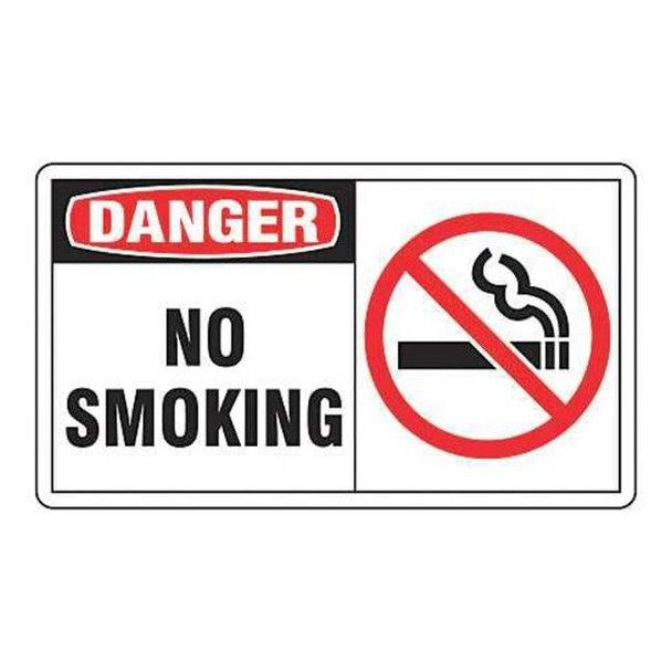 Accuform Safety Label, 3 1/2 in Height, 5 in English, LSMK004VSP, PK5 LSMK004VSP