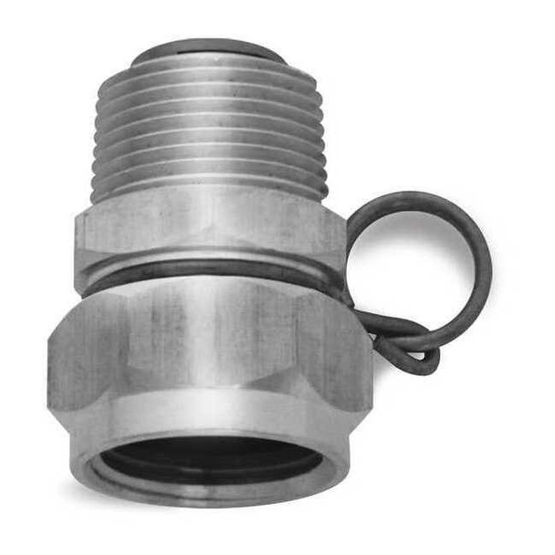 Sani-Lav Hose Adapter, Stainless Steel, 3/4 in. Male GHT Outlet N17S