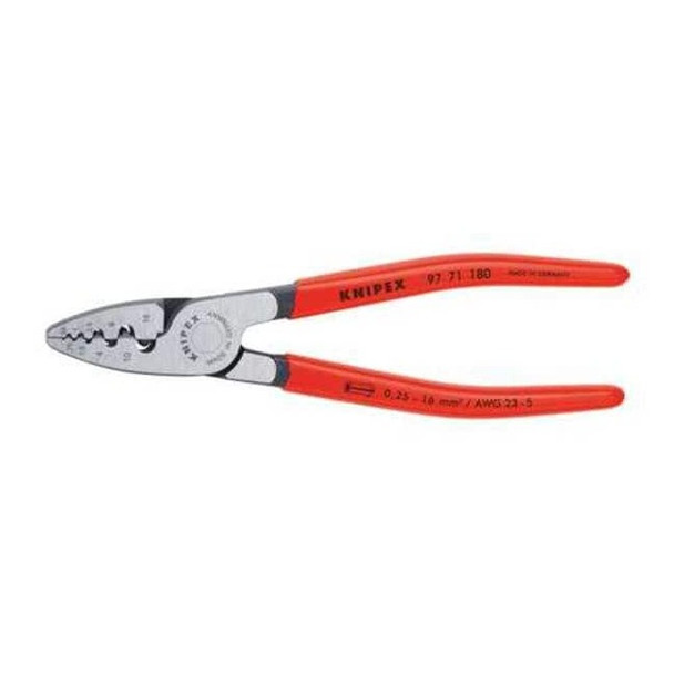 Knipex 7 1/4 in Crimper 23 to 5 AWG 97 71 180