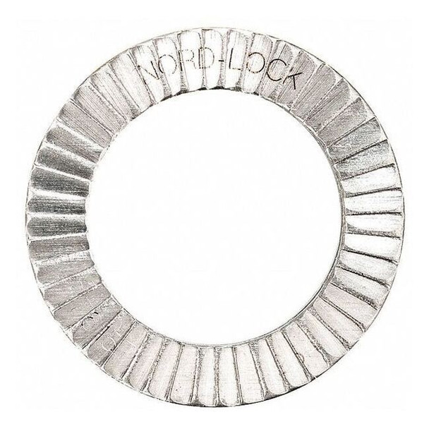 Wedge Lock Washer, For Screw Size 7/16 in Steel, Plain Finish, 6 PK