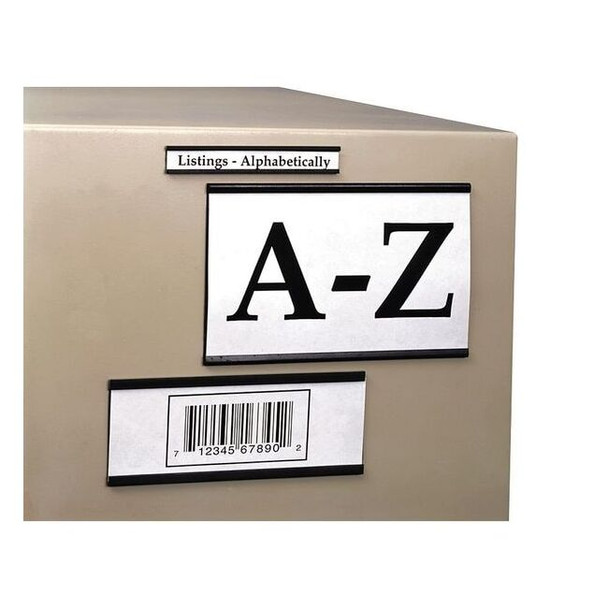 Aigner Index Label Holder, Mag, 1x6, Bk/Br, PK25 MC106