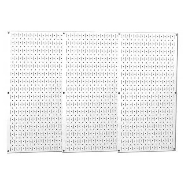 Wall Control Pegboard,Round,32 In. H,48 In. W,White 35-P-3248WH