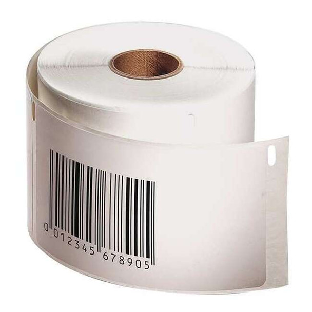 Printer Label, 4 in Label W, 2 5/16 in Label H, 250 Labels per Roll, Black/White