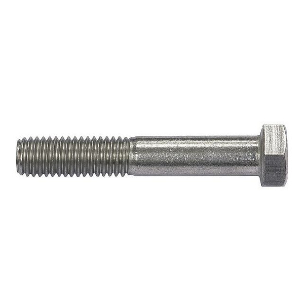 18-8, 5/8"-11 Hex Head Cap Screw, Plain Stainless Steel, 5-1/4 in L, 5 PK