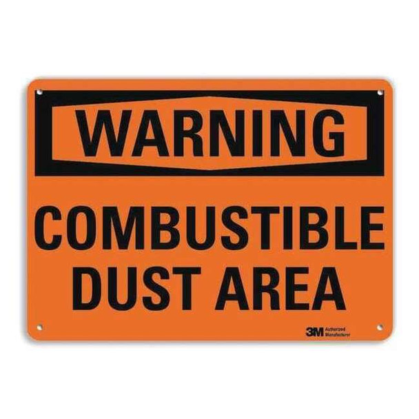 Warning Sign, 10 in H, 14 in W, Horizontal Rectangle, English, U6-1043-RA_14X10