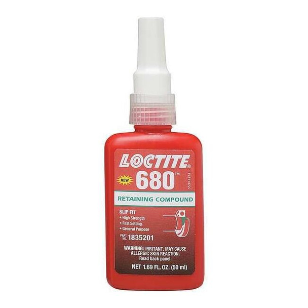 Retaining Compound, 680 Series, Green, Liquid, High Strength, 50 mL Bottle