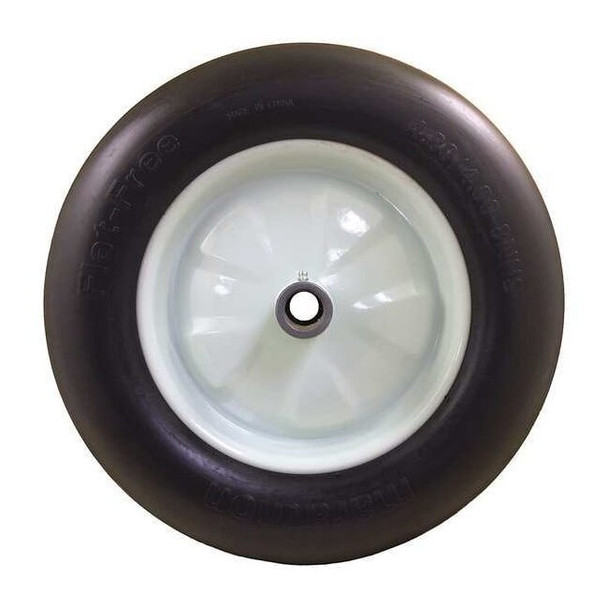 Marastar Flat Free Wheel, Polyurethane, 500lb, White 00030