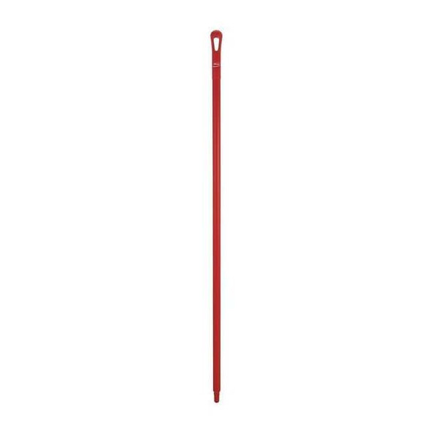 Vikan 59" Color Coded Handle, 1 1/4 in Dia, Red, Polypropylene 29624