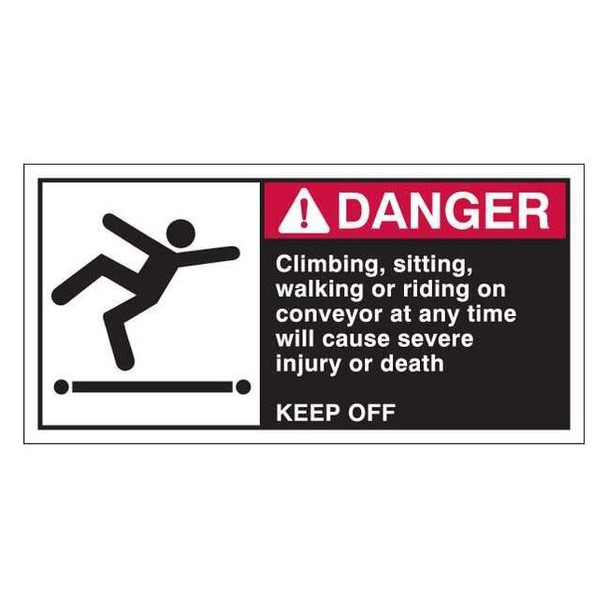 Brady Warning Label,2-1/2inHx5inW,HP Poly.,PK5, 96158 96158