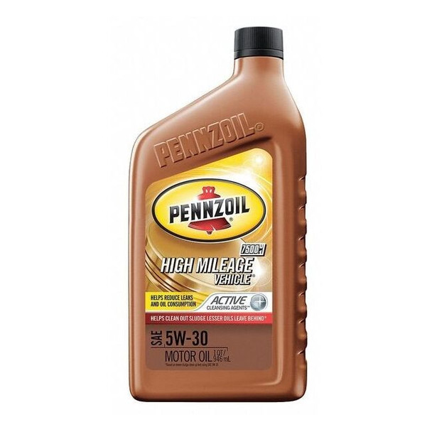 Pennzoil Engine Oil, 5W-30, 1 Qt., Hi Mileage 550022838