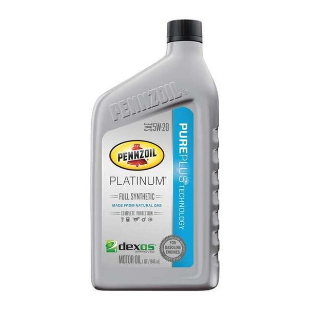 Pennzoil Engine Oil, 5W-20, Synthetic, Platinum, 1 Qt. 550022686