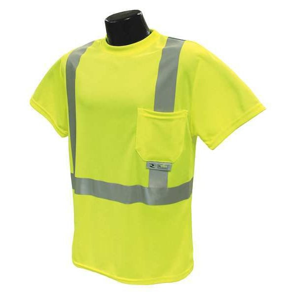 Radians T-Shirt, Type R Class 2, R, Birdseye Mesh, Hi-Vis Green, M ST11-2PGS-M