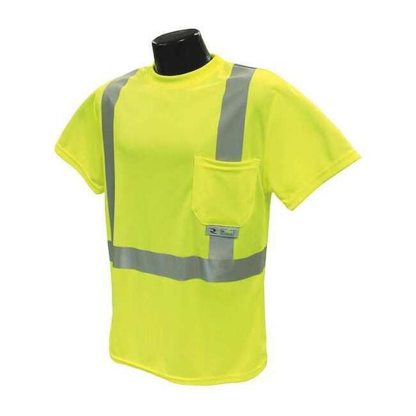 Radians T-Shirt, Type R Class 2, R, Birdseye Mesh, Hi-Vis Green, 4X ST11-2PGS-4X