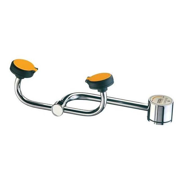 Plumbed Eyewash, Counter Mount, Plumbed, 4 5/12 in H., 13 in W