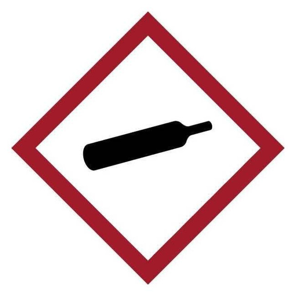 Brady Label,GHS Gas Pressure,Vinyl,4/Sheet 118835