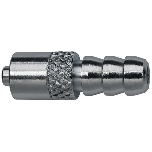 Male Luer Barb Adapter, Male, 316 stainless steel, Silver