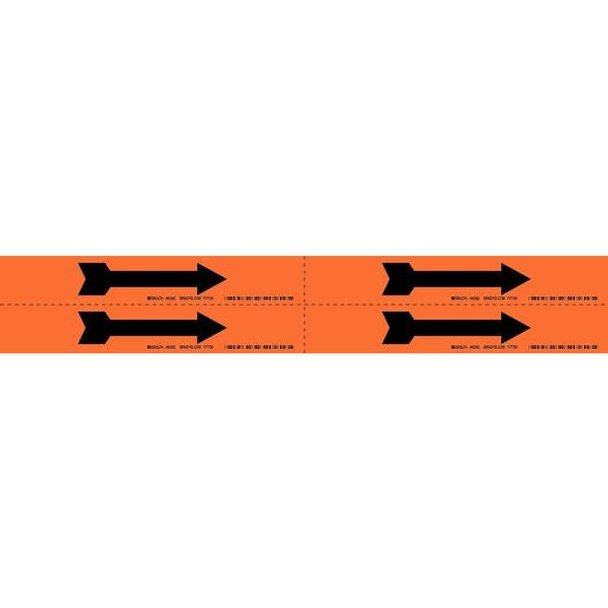 Brady Pipe Marker,Direction Arrow,Orange, 93262 93262