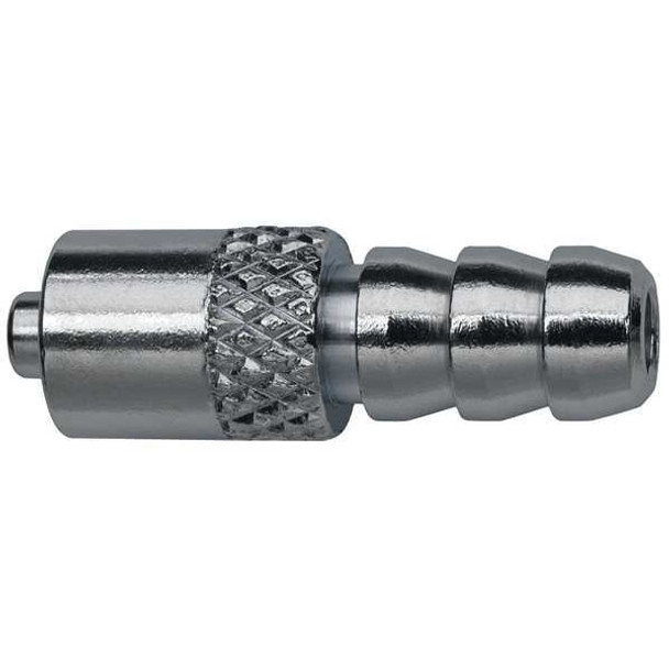 Male Luer Barb Adapter, Male, 303 Stainless Steel, Silver
