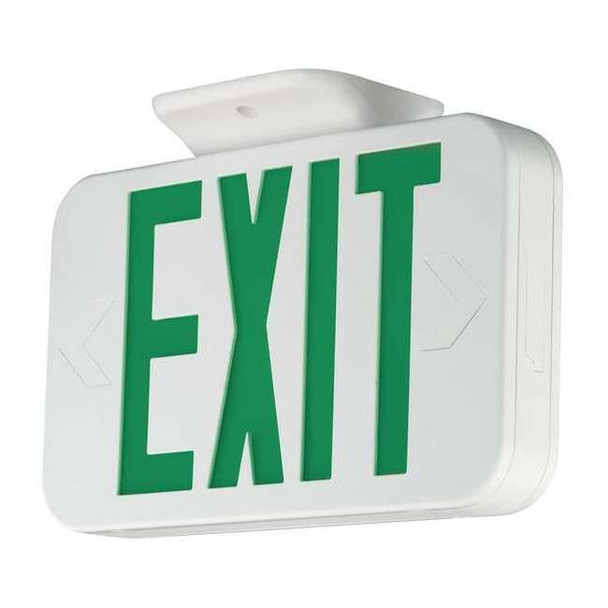 Exit Sign, White, 1 or 2 Face(s), LED, Universal Mount, Nickel Cadmium
