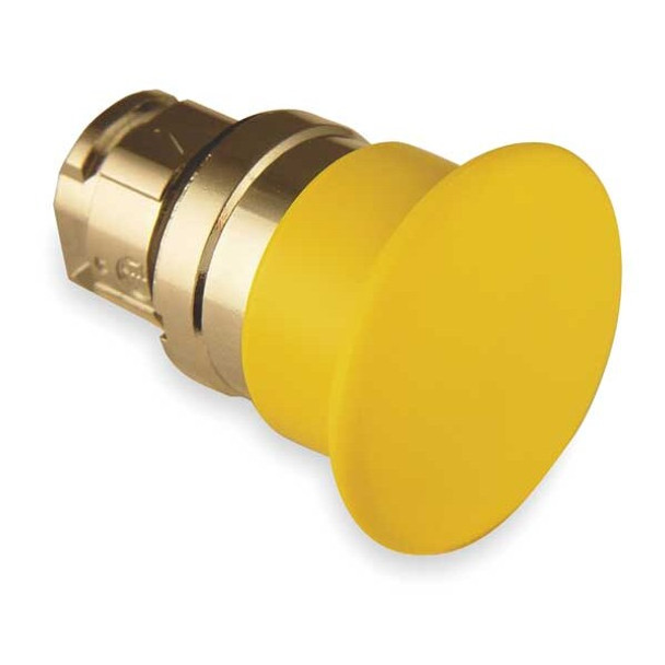 Schneider Electric Mushroom Head Push Button,Yellow,22mm ZB4BS55