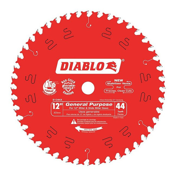 Diablo CircularSawBlade,Carbide,Dia:12" D1244X