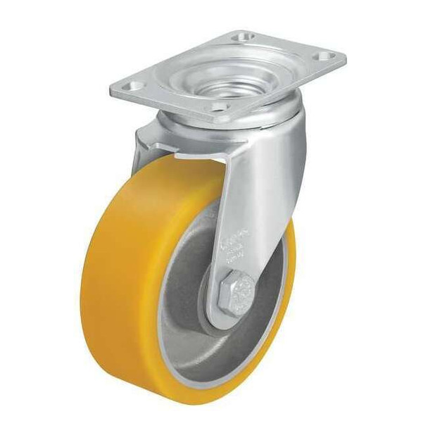 Manufacturer Varies Swivel Plate Caster,Poly,4 in.,400 lb,Yllw L-ALTH 100K-12