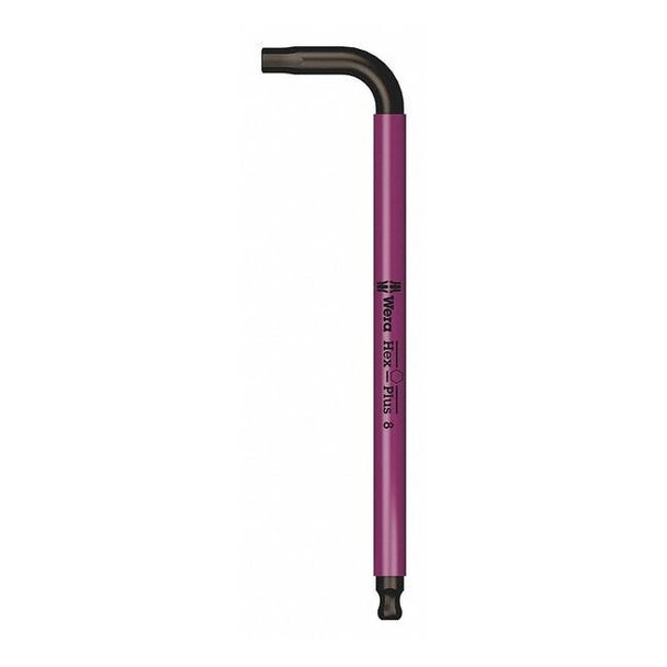 Plain L Key Hex Key, 8 mm Tip Size, 7 11/16 in Long, 1 7/16 in Short