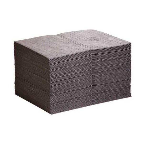 Pig Sorbent Pad, 22 gal, 15 in x 20 in, Universal, Gray, Polypropylene MAT203