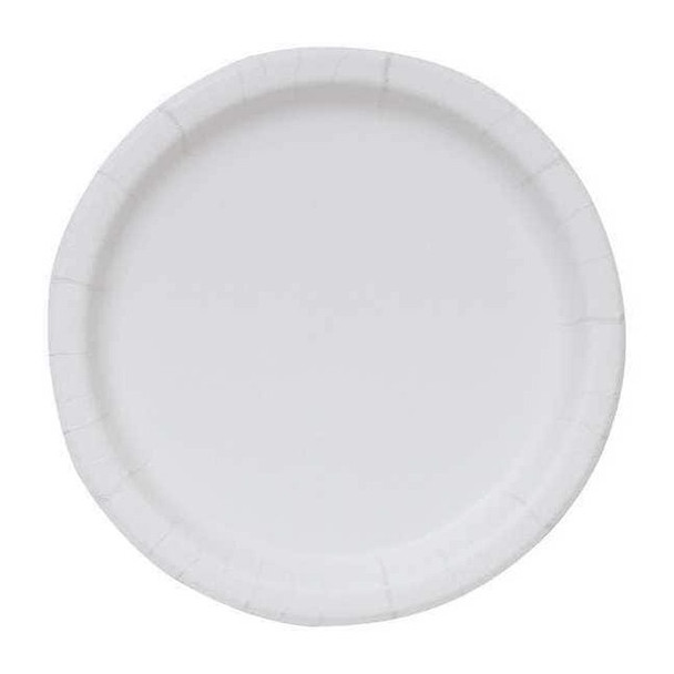 Manufacturer Varies Disposable Paper Plate,8 1/2 in,WH,PK250 20825