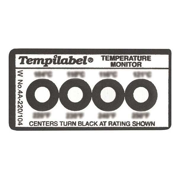 Tempil Temp Indicator, Strip, Clear, 10PK 26705