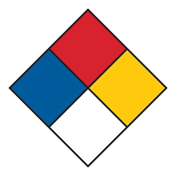 Brady NFPA Sign, 5 in Height, 5 in Width, Diamond 52177