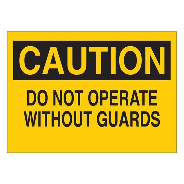 Brady Safety Label,3-1/2 In. H,5 In. W, 87791 87791
