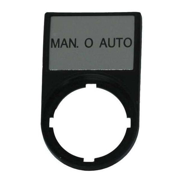 Eaton LegndPlate,ManOffAuto,Blk/Blk,Rectangle M22S-ST-GB12