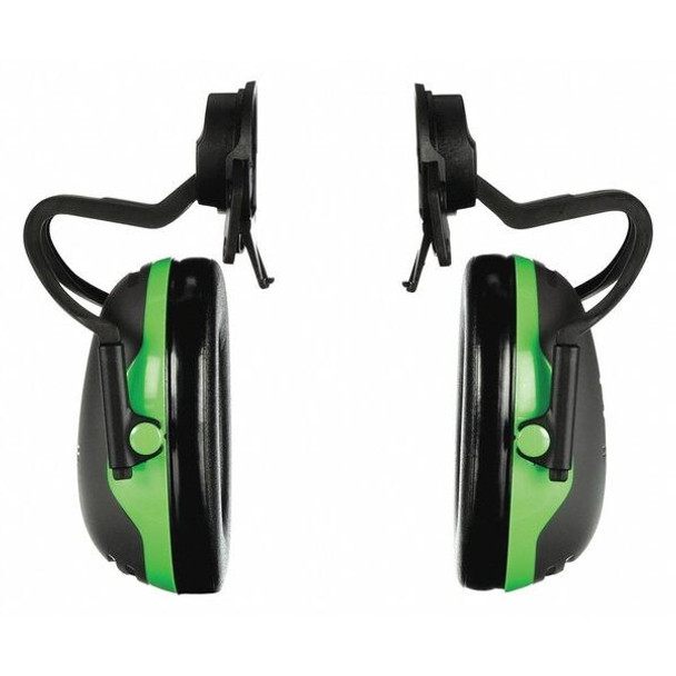 Peltor X1 Hard Hat Mounted Ear Muffs, 20 dB, 21 dB NRR, Passive, Foldable, Black