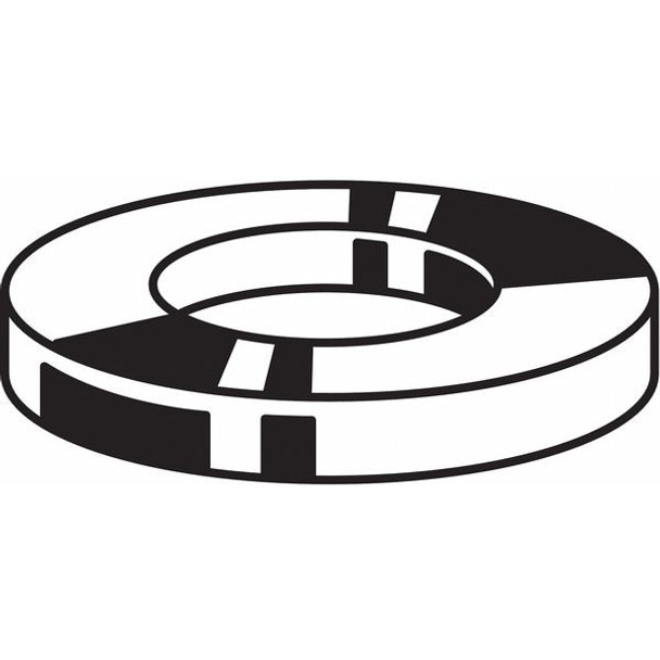 Flat Washer, For Screw Size 1/4" ,Stainless Steel Plain Finish, 50 PK