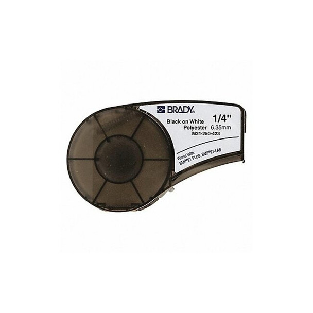 Brady Label/RibbonCartridge,White,Gloss,1/4inW M21-250-423