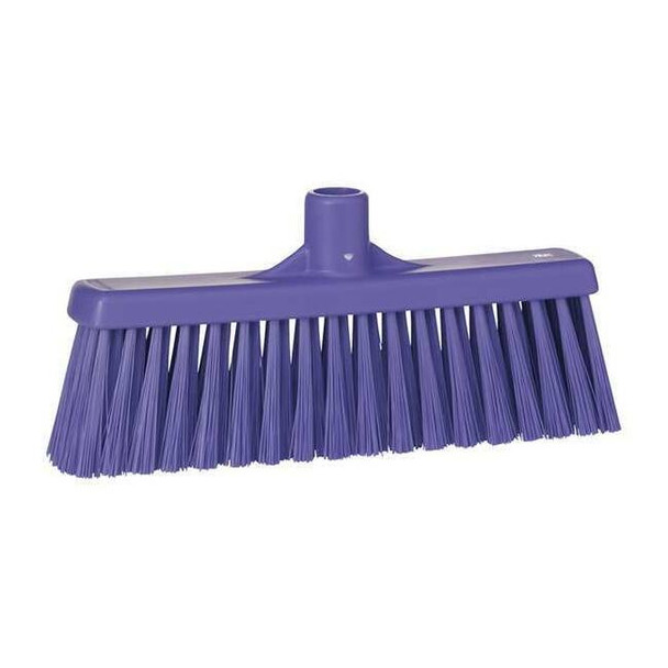 Vikan 12 in Sweep Face Broom Head, Stiff, Synthetic, Purple 31668
