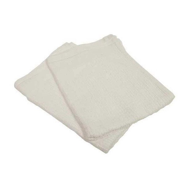 R & R Textile Bar Towel,20" L,Cotton,White,PK12 51720