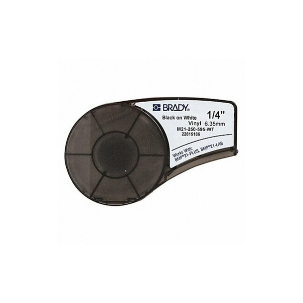 Brady Label/RibbonCartridge,White,Gloss,1/4inW M21-250-595-WT