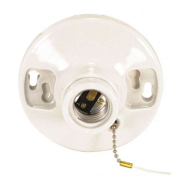 Satco Lamp Holder,250W,250V,White 90/443
